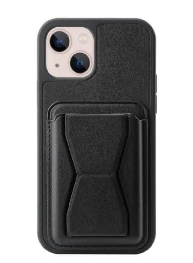 iPhone 15 Plus Case with Magnetic Car Mount, Stand, Card Holder & Strap