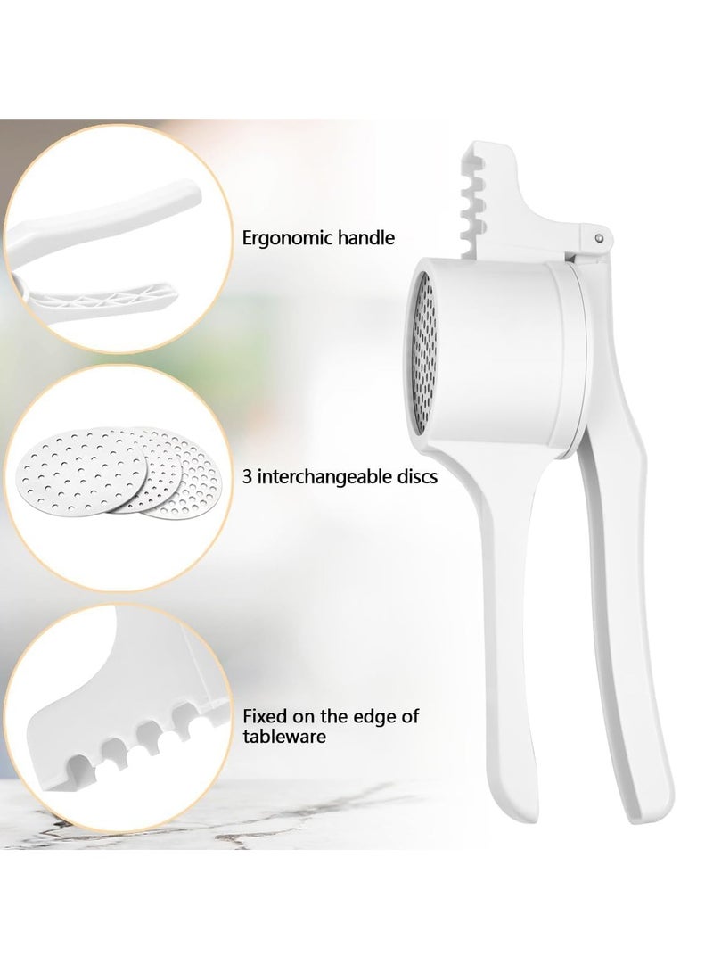 Excefore Potato Ricer and Masher with 3 Interchangeable Discs, Large Capacity Labor-saving Handle Great for Mashed Potatoes and Baby Food, Spaetzle Maker Press - Image 2