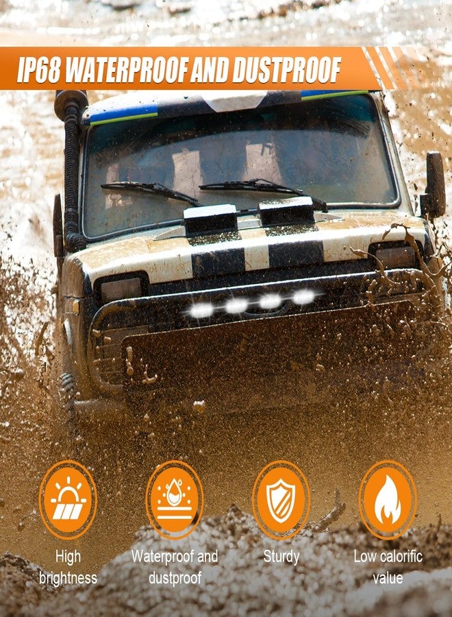 BDZMC 4 قطع أضواء شبكة LED، أضواء DRL أمامية ساطعة مع مجموعة أسلاك، أضواء تزيين مصد السيارة، ملحقات السيارات، متوافقة مع شبكات F150 F250 F350 الأمامية (بيضاء) - Image 3
