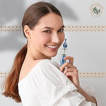 CraftsOfEgypt زجاجات عطر مصغرة مصنوعة يدويًا من مصر من CraftsOfEgypt زجاجات عطرية للزيوت العطرية مجموعة من زجاجات زخرفية كل منها 2 بارتفاع 5 سم بألوان متنوعة 20 - Image 3