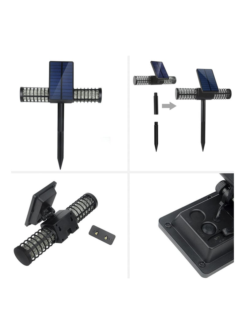 SYOSI مصيدة حشرات، مصباح طارد للبعوض بالطاقة الشمسية LED خارجي برأس مزدوج، مصباح طارد للبعوض مقاوم للماء، طارد للبعوض للحديقة والحديقة، للخلفية والتخييم - Image 2
