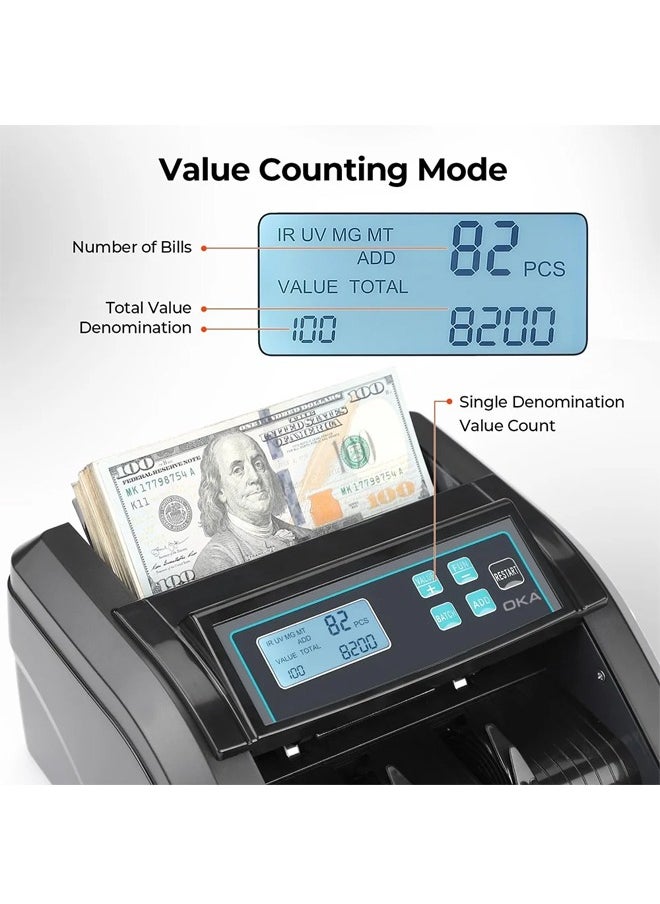 OKA - OKA Money Counting Machine with Denomination Adder – External Digital Display / Model OKA-3100 - Image 1