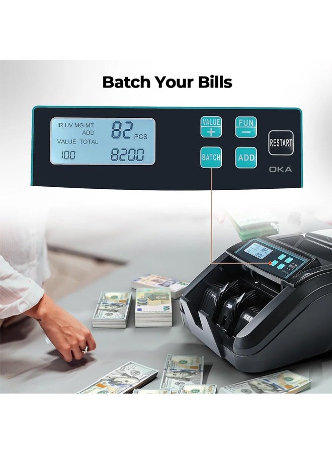 OKA - OKA Money Counting Machine with Denomination Adder – External Digital Display / Model OKA-3100 - Image 1