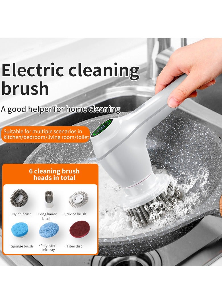 New model handheld kitchen household dishwashing brush pot ladle bath brush artifact multifunctional electric cleaning brush - Image 2