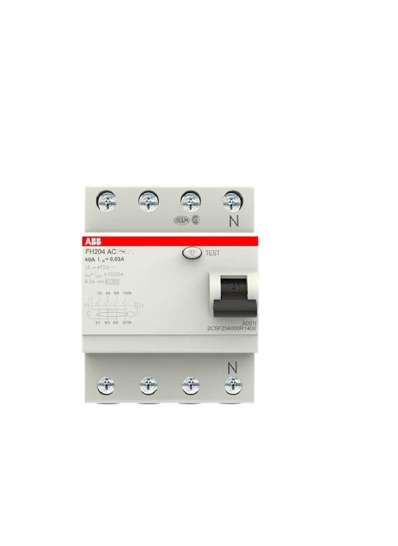 ABB ABB Elcb-40 Ax-4 Pole-30 Ma-Fh204-40 0.03 