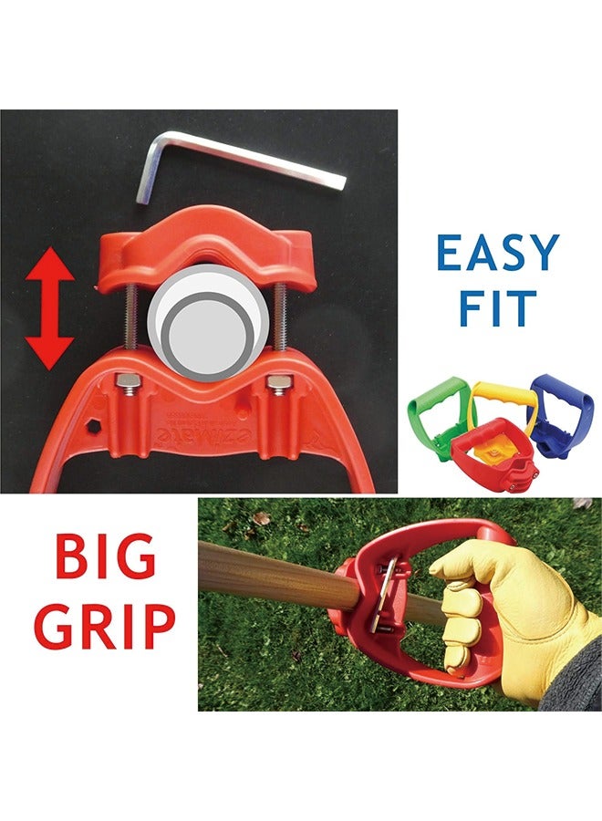 Back-Saving Tool Handle Labor-Saving Ergonomic Shovel or Rake Handle Attachment Yellow（ Three-pack）  - Image 5
