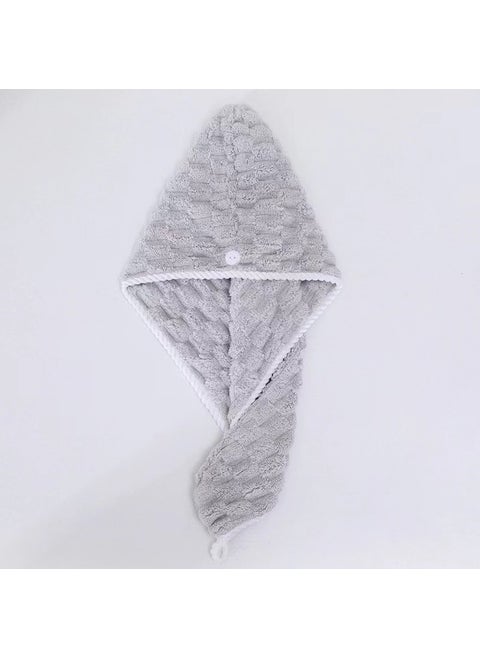 New Cloud Pattern Thick Soft Absorbent Hair Drying Cap starry gray