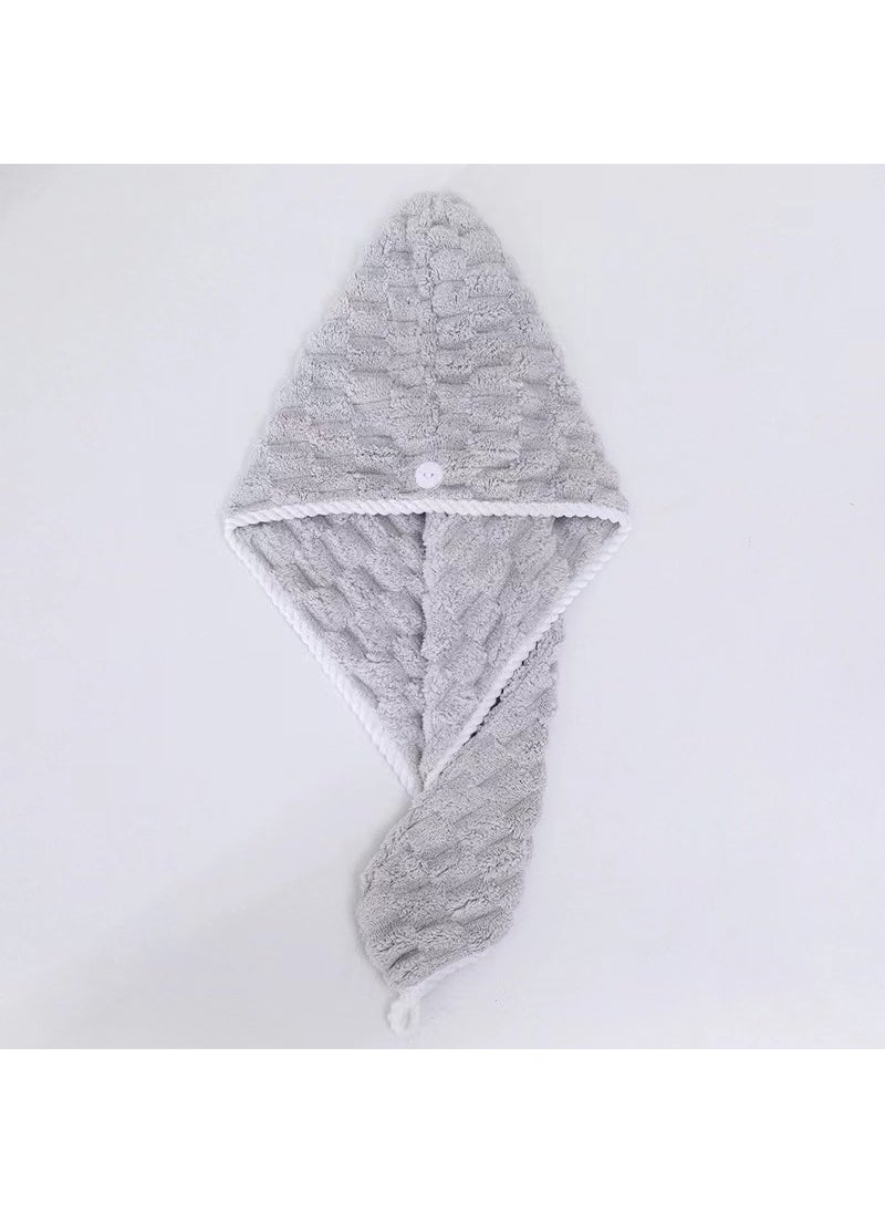 Generic - New Cloud Pattern Thick Soft Absorbent Hair Drying Cap starry gray - Image 1