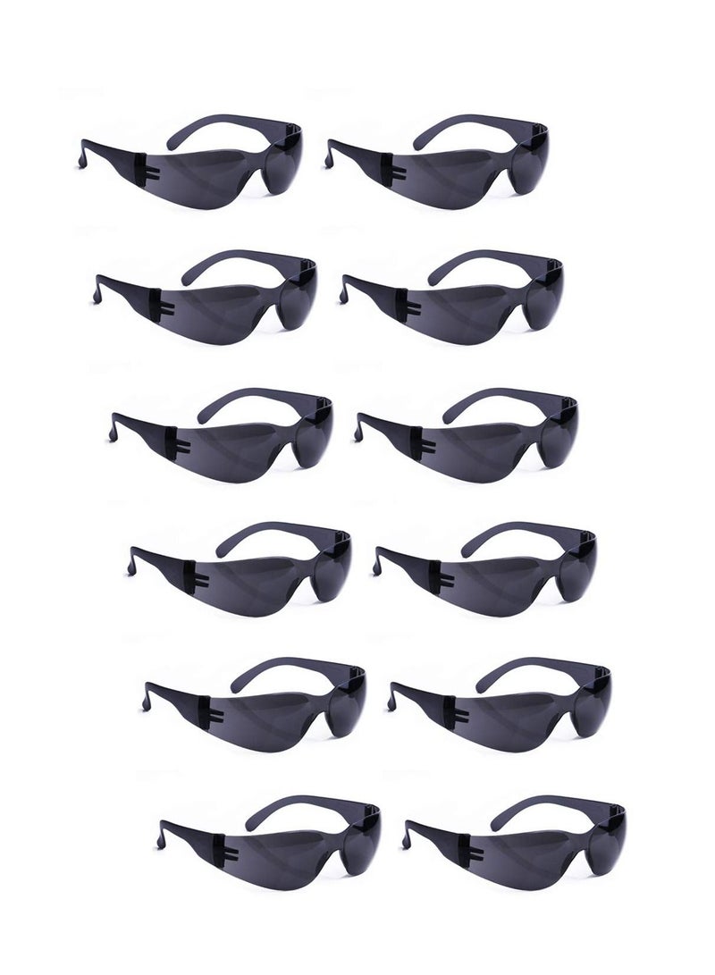 Y&D Tinted Safety Glasses, 12 pairs per box Eyewear Protective Glasses Goggle, Strong Impact Resistant Lens for Laboratory, Construction,gardening, Industrial Safety, Craft,Clear  - Image 1