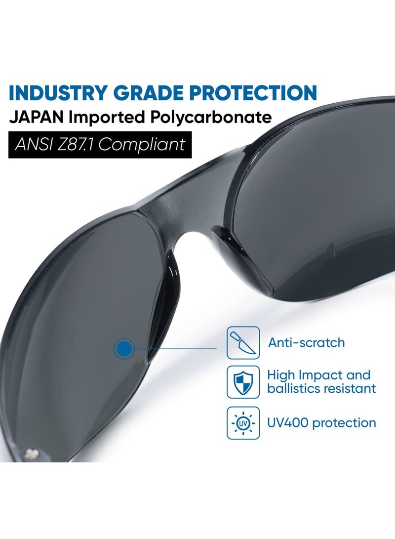Y&D Tinted Safety Glasses, 12 pairs per box Eyewear Protective Glasses Goggle, Strong Impact Resistant Lens for Laboratory, Construction,gardening, Industrial Safety, Craft,Clear  - Image 2
