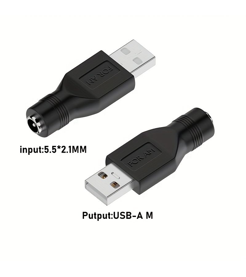 محول USB إلى مقبس DC 5.5 × 2.1 مم، ذكر إلى أنثى، موصل طاقة 5 فولت - Image 5