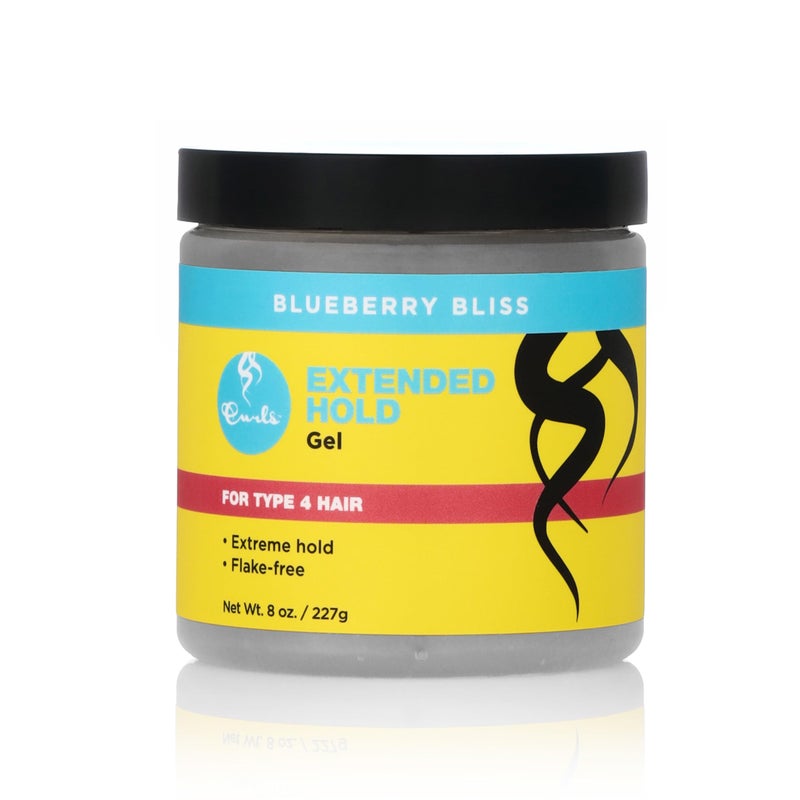 Curls Blueberry Bliss Extended Hold Gel - 8 oz, Flake-Free Strong Hold Curly Hair Gel for Styling Type 4 Hair, No Dryness or Stiffness, Humidity Protection, Achieve Flawless Slicked-Down Coils - Image 1