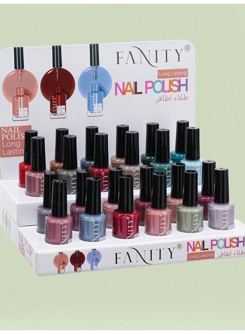 فانيتي طلاء أظافر 24 قطعة متعدد الألوان