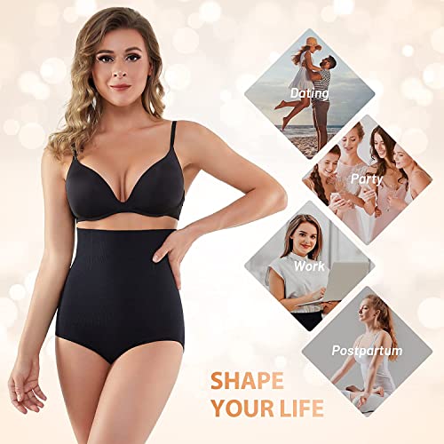 HSR Georgette Women Waist Shapewear with Anti Rolling Strip Tummy Control Tucker Waist Slimming Panties Shapewear Underwear Waist Shapewear Black, L - Image 5