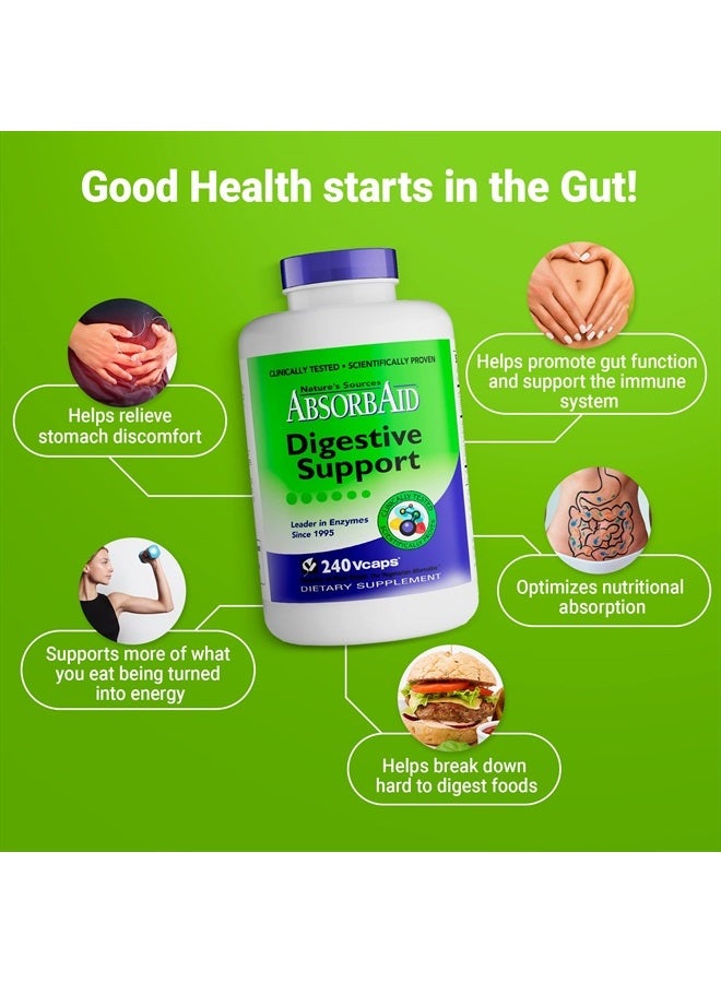AbsorbAid Digestive Enzymes 240 vCaps, Proven to Increase Vital Nutrient Absorption by up to 71% - Image 5