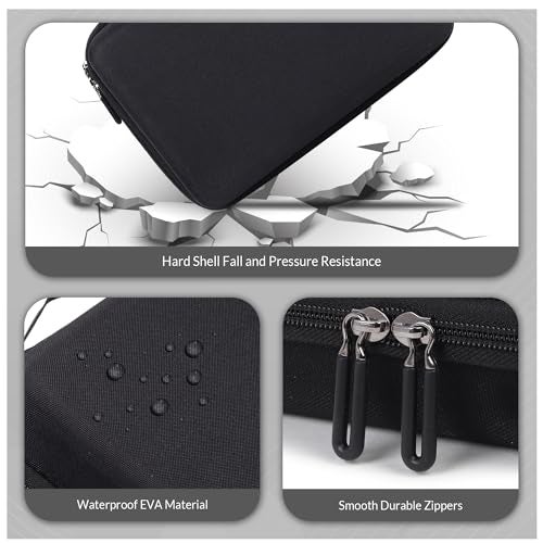 GadgetBite Hard Travel Electronic Organizer EVA Case for MacBook Power Adapter Chargers Cables Power Bank Magic Mouse Hard Drive USB Flash Disk SD Card Small Portable Accessories Bag -Black - Image 5