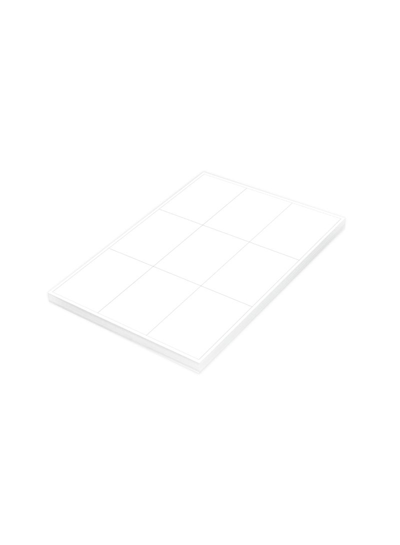 FIS Multipurpose Laser Labels, Colour White, Size 96.5X67.7MM (9 Stickers x 100 Sheet) 900 Labels, Size : A4 (21X29.7 CM) , Pack of 100 Sheets - FSLA9-1-100
