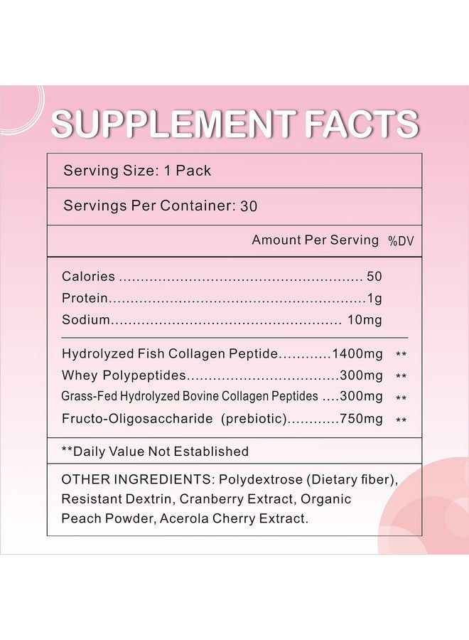 OMOGS Collagen Peptides Powder, with Prebiotics & Cranberry Extract -Hydrolyzed Collagen Peptides Support Hair, Skin, Nail, Bone & Digestive Health, Grass Fed, Non-GMO, for Women & Men - Image 2