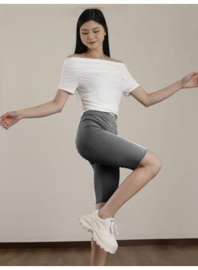 No brands المرأة طول الركبة القطن السائق السراويل طماق المشي ممارسة تجريب اليوغا Boyshorts أكتيفيوير KU361 - Image 2