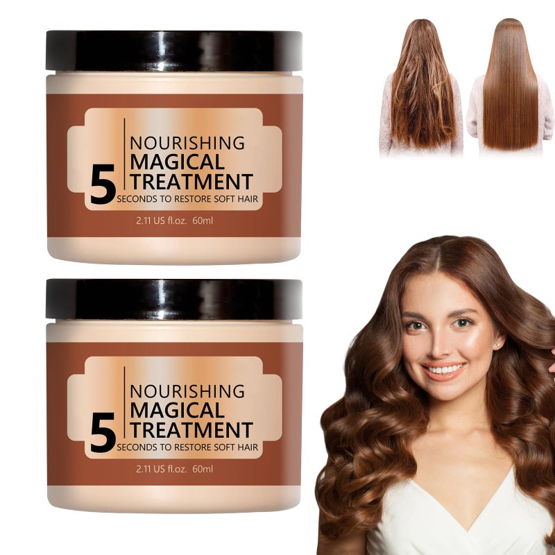 Rednow Nourishing Magical Treatment,Hair Repair Cream,Magical Hair Mask,5 Seconds to Restore Soft Hair,Deep Conditioning Hair Mask for Dry Damaged Hair (2pcs) - Image 1