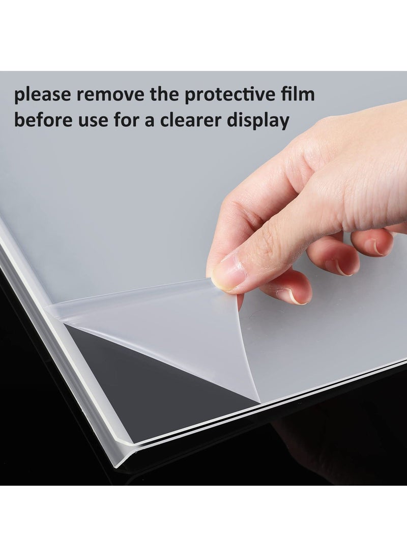 Y&D - Acrylic Sign Holder A6, Clear Table Double Sided T Shape Plastic Desktop Display Vertical Menu Stand Business Store Holders for Wedding School Office Hotel Party(A6, 12 Pack) - Image 1