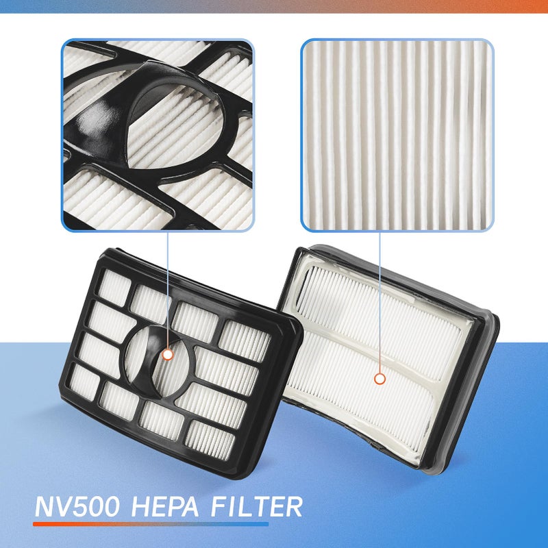 Ximoon HEPA Filter and Foam & Felt Filter Replacements for Shark XHF500 XFF500 Rotator Pro Lift-away NV500, NV501, NV505, NV552  - Image 3