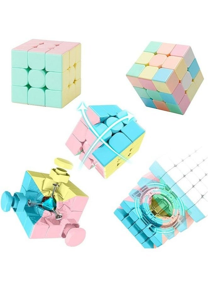 Speed Cube Set 5 Pack Rubik's Cube Game Twisted Puzzle Toy Adult Kids Gift - Image 4