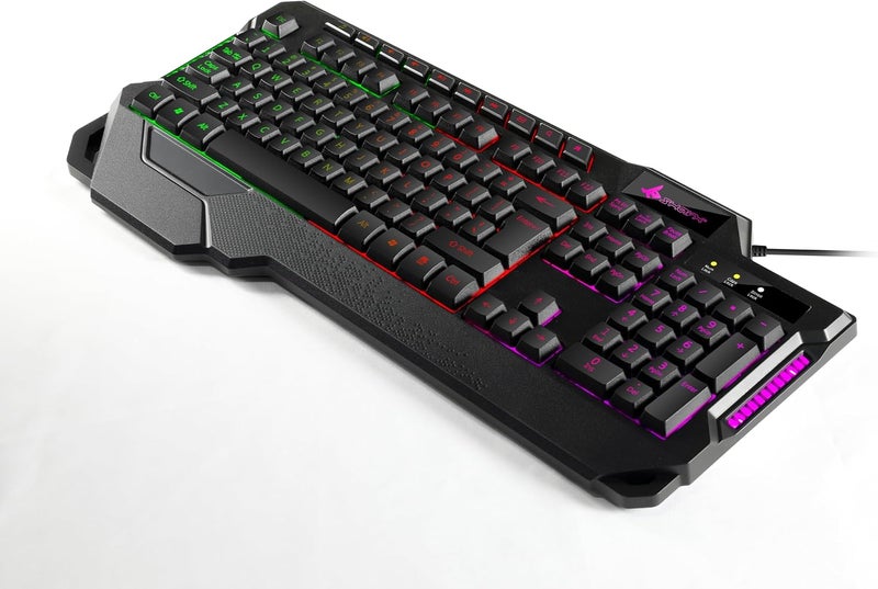 4-in-1 Gaming Bundle - Gaming Keyboard (Backlit EN/AR 104 Keys), High-Precision 7200 DPI Mouse, RGB Headset with Noise Cancelling Mic, XL RGB Mouse Pad - Image 5