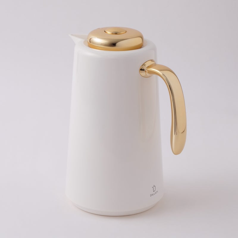 Dallaty Plastic Vacuum Flask, White 1L - Image 1