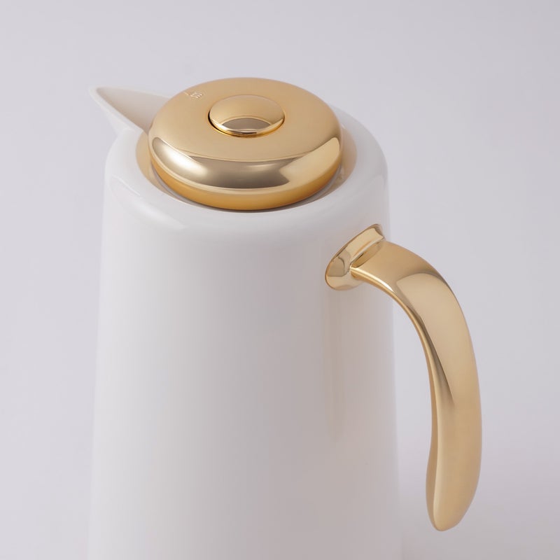 Dallaty Plastic Vacuum Flask, White 1L - Image 2