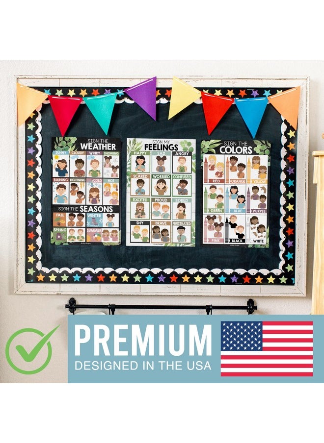 Hadley Designs Hadley Designs 8 Farmhouse American Sign Language Poster For kids Sign Language For Babies And Toddlers, ASL Posters For Classroom Decor, ASL Alphabet Poster, ASL Decor, Toddler Sign Language Posters  - Image 4