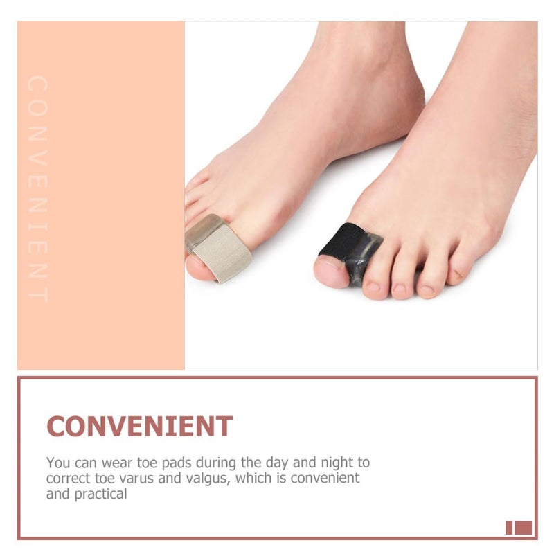 Large Black Reusable Bunion Splints 4 Pairs Overlapping Toe Corrector Alignment Relief - Image 4