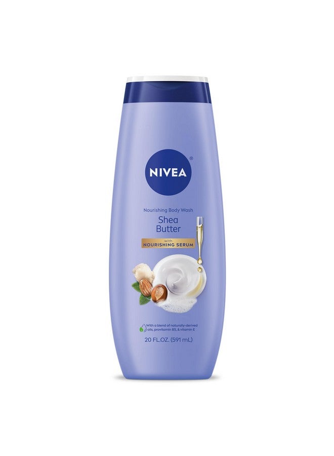 NIVEA Shea Butter Nourishing Body Wash, Moisturizing Body Wash for Dry Skin, 20 Fl Oz Bottle - Image 1