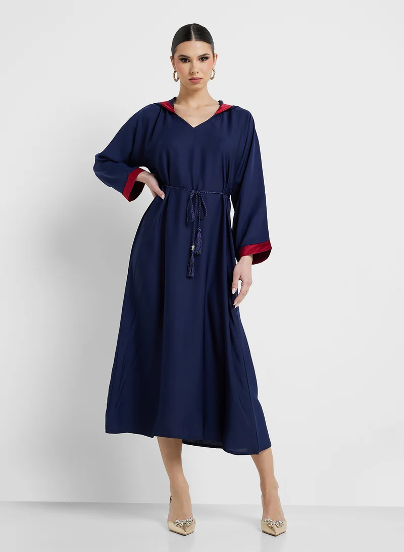 ARABIAN CLOSET Embroidered Hooded Abaya