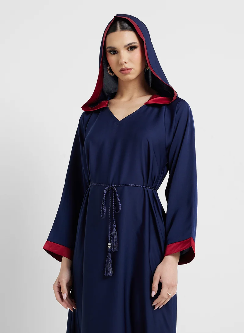 ARABIAN CLOSET Embroidered Hooded Abaya