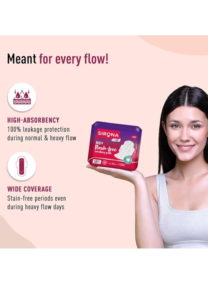 Sirona White Max Sanitary Pads for Women XL - Pack of 10 Pads - Image 4