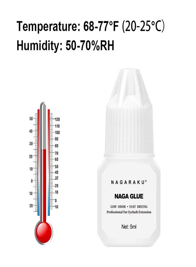 NAGARAKU Strong Eyelash Extension Glue 5ml/2-3s Fast Drying/Retention 30-40 Days/Mild Smell Slightly Irritant/Storage Time 5-6 Months Lashes Adhesive Glue Professional Use Only - Image 5