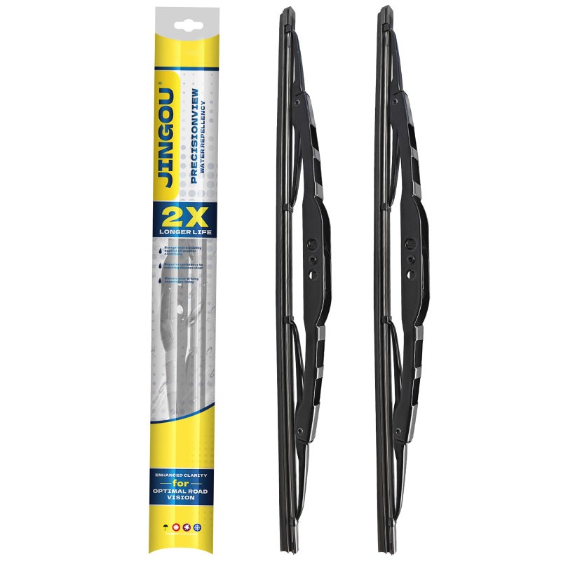 JINGOU 1313 Wiper Blades Compatible with Chevrolet C10 19601964 Premium AllSeason Windshield Wiper BladesDriver and Passenger SideAutomotive Replacement Windshield Wiper Blade Pack Of 2 - Image 3