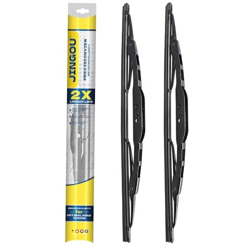 JINGOU 1313 Wiper Blades Compatible with Chevrolet C10 19601964 Premium AllSeason Windshield Wiper BladesDriver and Passenger SideAutomotive Replacement Windshield Wiper Blade Pack Of 2 - Image 1