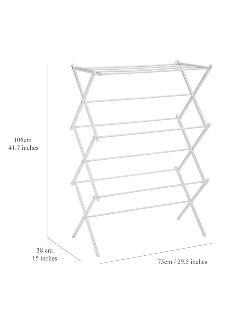Alissa Premium Clothes Drying Rack Clothes Hanging Rack Foldable Portable Adjustable Clothing Rack Dry Cloth Drying Rack Stand Cloth Rack Hanger Clothes Rack for Air Drying Clothing Sturdy Durable  - Image 3