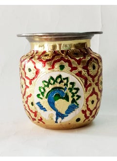 Honiluk Lota Handmade Peacock Kalash Stainless steel Item 10 CM  - Image 2