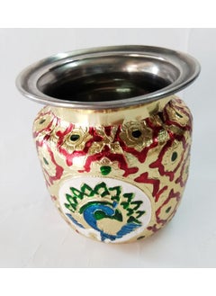Honiluk Lota Handmade Peacock Kalash Stainless steel Item 10 CM  - Image 1