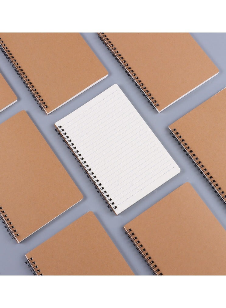 Generic [4-Pack]A5 Spiral Notebooks (Kraft Cover), 100 Pages Lined Notebook, 8.3*5.5 inch Wirebound Notebooks Note Pad Bulk Journals, Diary NoteBook Planner Memo Notepads for Students, Office Supplies  - Image 5