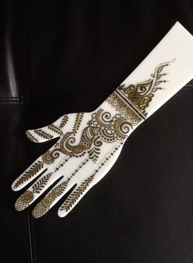 Barcrock Acrylic Reusable Washable Mehndi Practice Hand, Pack of 1 (White) - Image 5