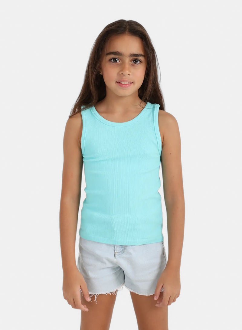 Carina Girly Ribbed Tank Top - Image 1
