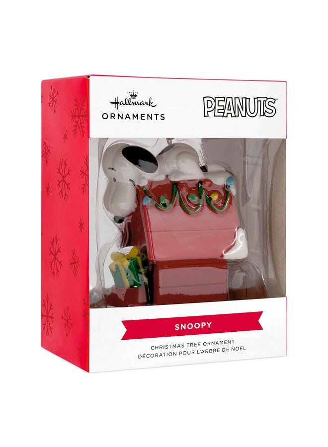 Hallmark Peanuts Snoopy on Holiday Doghouse Christmas Ornament - Image 2