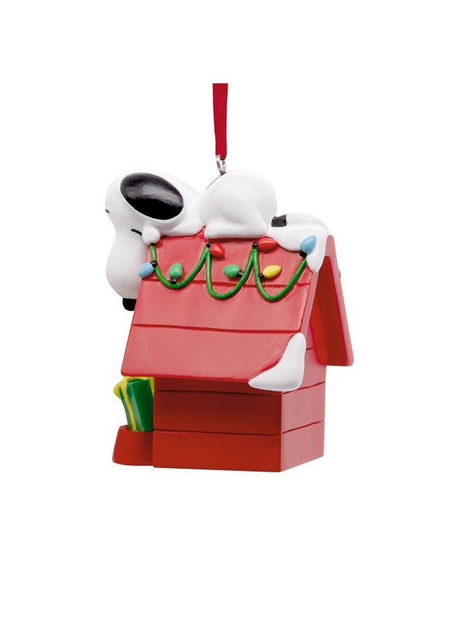 Hallmark Peanuts Snoopy on Holiday Doghouse Christmas Ornament - Image 1