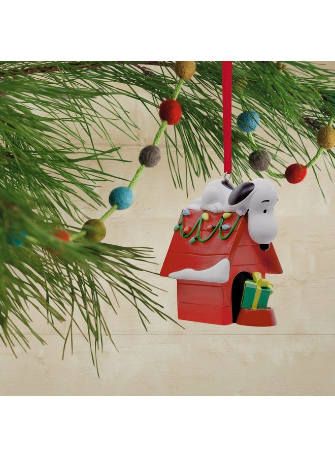 Hallmark Peanuts Snoopy on Holiday Doghouse Christmas Ornament - Image 4