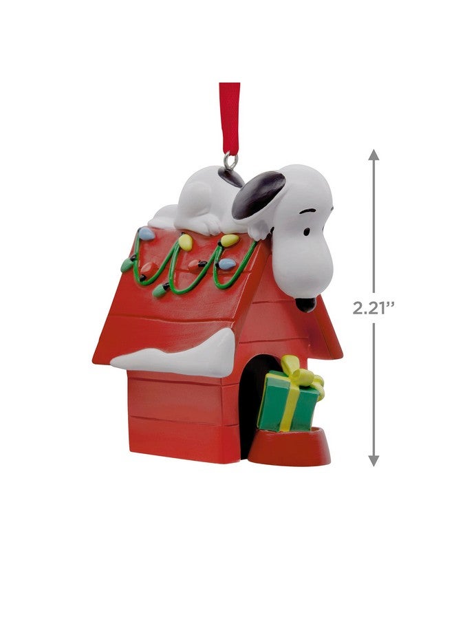 Hallmark Peanuts Snoopy on Holiday Doghouse Christmas Ornament - Image 3