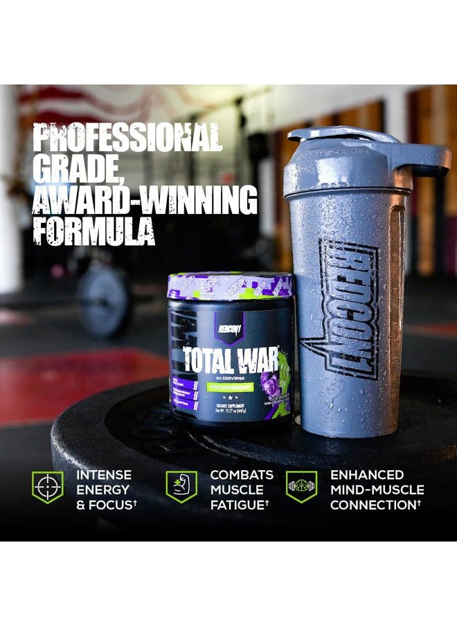 REDCON1 - Total War Pre Workout Powder, Strawberry Mango - Beta Alanine + Citrulline Malate Keto Friendly Preworkout for Men & Women with 320mg of Caffeine - Fast Acting (30 Servings) - Image 1